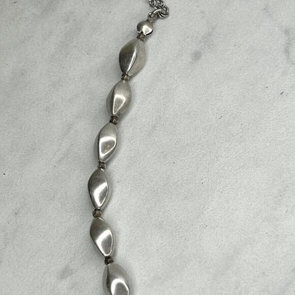 Chico's Salma Silver Tone Beaded Long Necklace - Picture 9 of 11